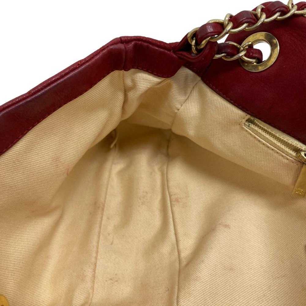 Chanel CHANEL Single Flap Double Chain Bag Matela… - image 10