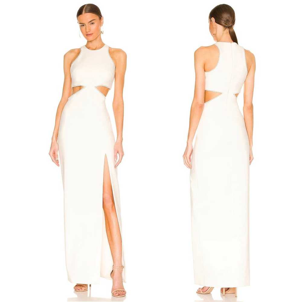 LIKELY Decker Cutout Column Gown XS Pearl Trim Hi… - image 5