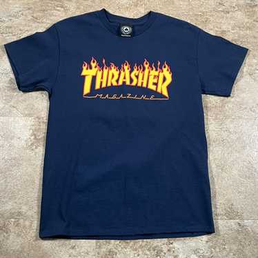 Thrasher Thrasher Magazine Skateboard Navy Blue Fl