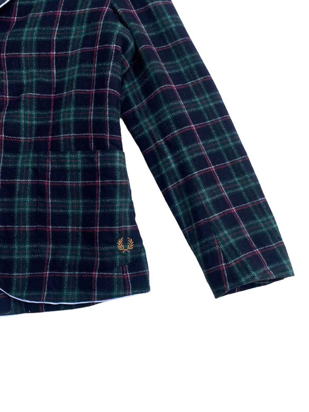 Fred Perry × Vintage Vtg 90s Fred Perry tartan pl… - image 3