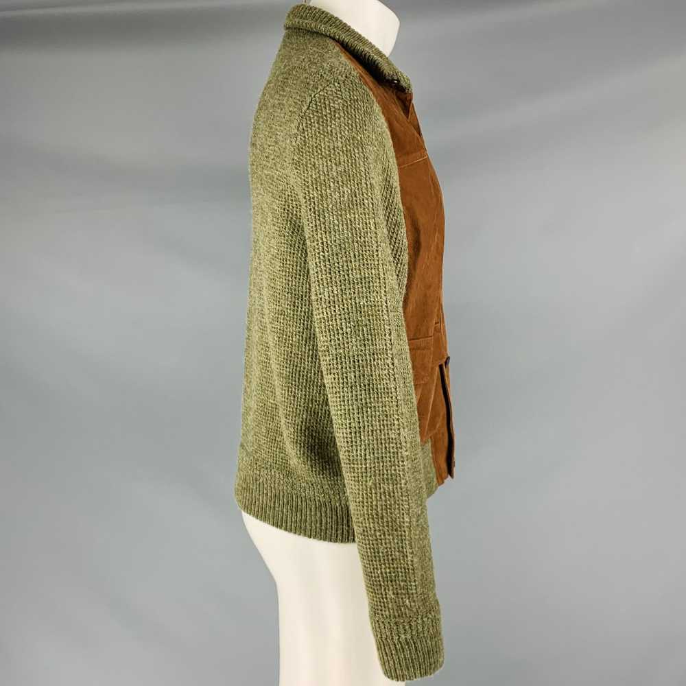 Ralph Lauren Green Brown Wool Suede Jacket - image 2