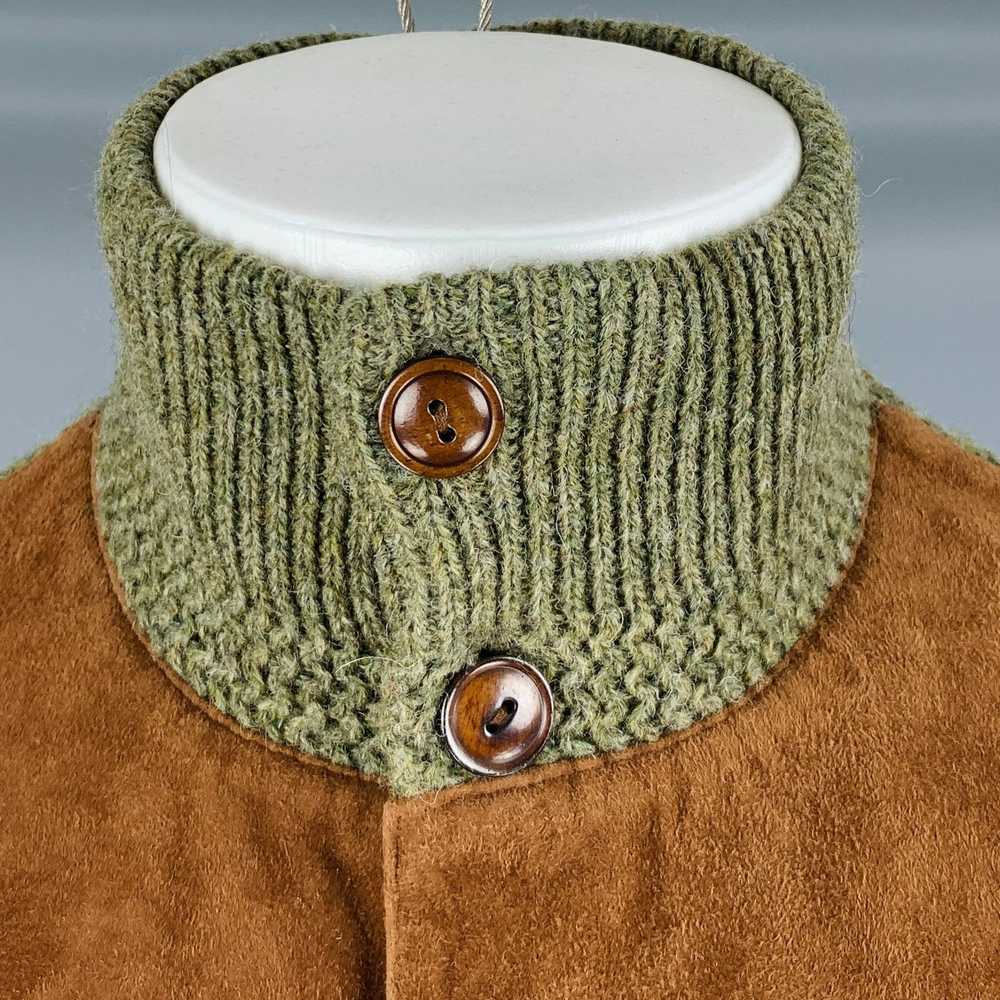 Ralph Lauren Green Brown Wool Suede Jacket - image 5