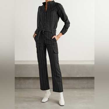 The Range Zoot Belted Pinstriped Long Sleeve Jumps