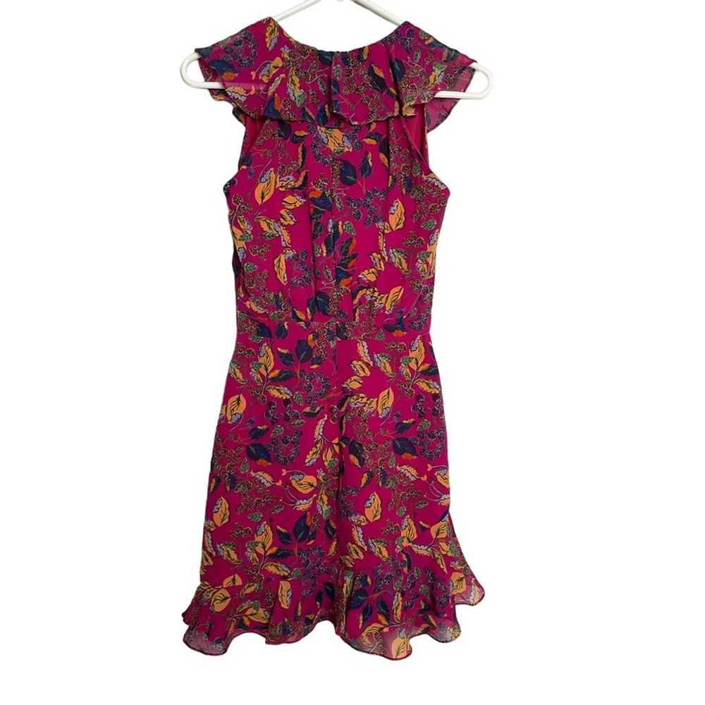 SALONI CeCe Mini Dress Dark Pink Floral Size 0 - image 6