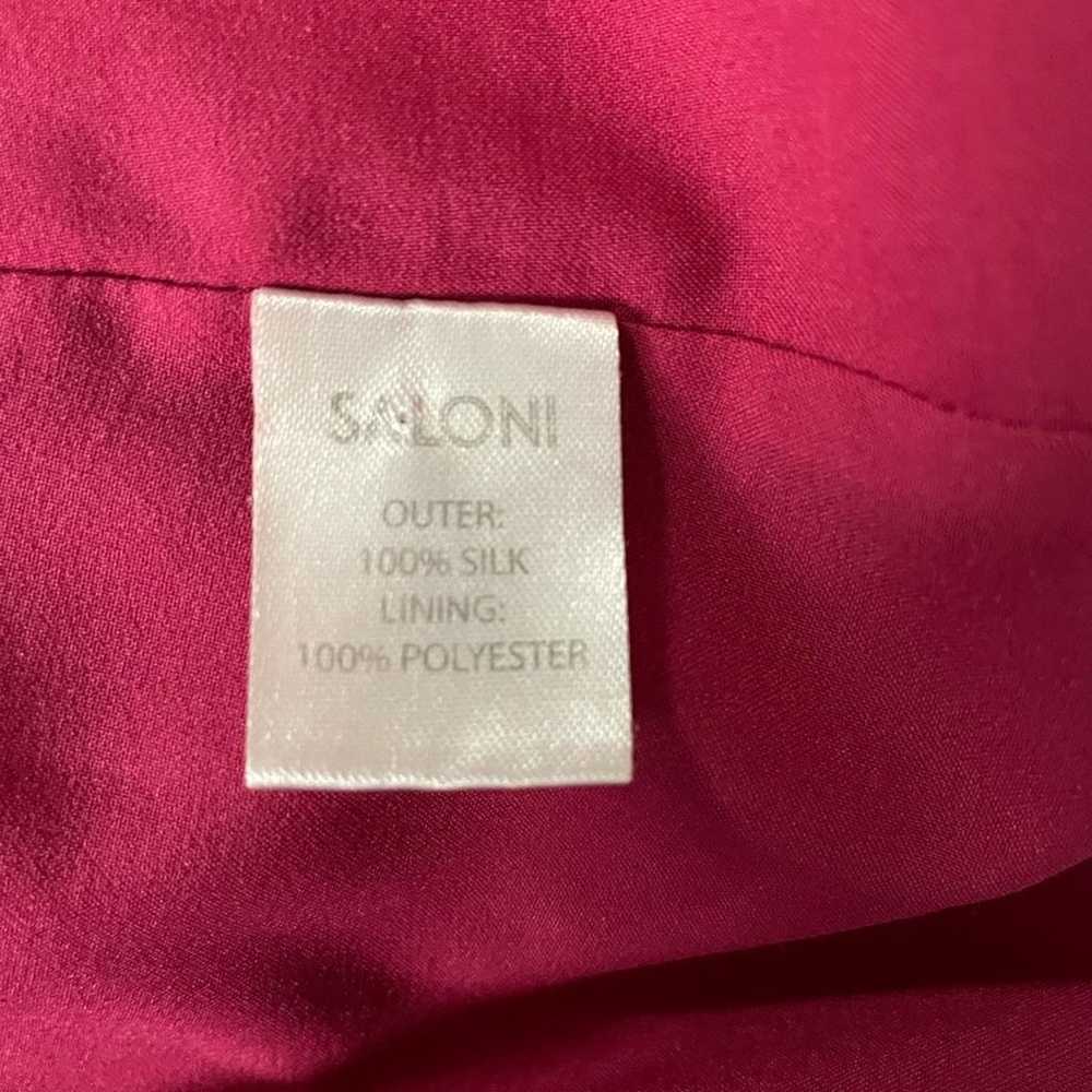 SALONI CeCe Mini Dress Dark Pink Floral Size 0 - image 8