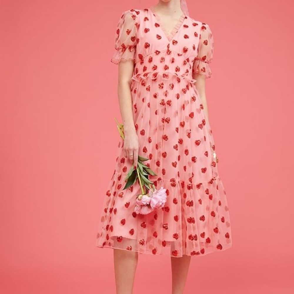 Rachel Parcell Sequin Heart Tulle Midi Dress, Sma… - image 1