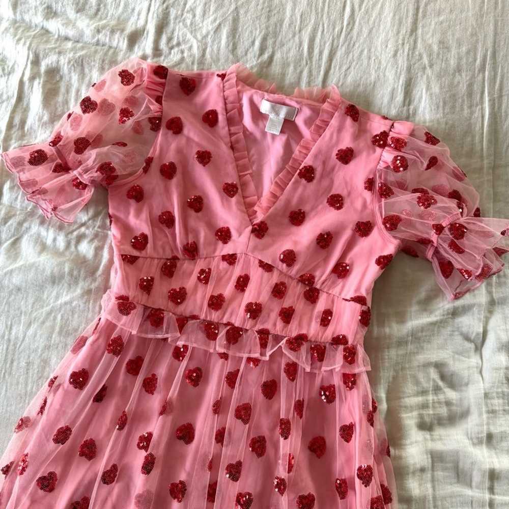 Rachel Parcell Sequin Heart Tulle Midi Dress, Sma… - image 7