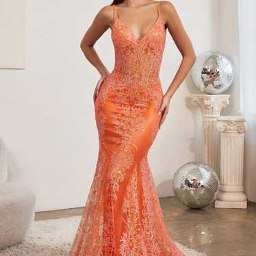 LONG FORMAL EVENING GLITTER SEQUIN PROM PAGEAN BA… - image 1