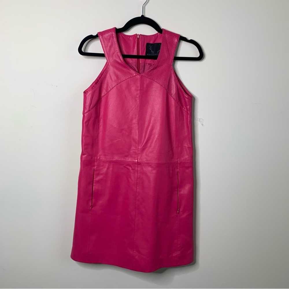 Bod and Christensen hot pink leather fuchsia shif… - image 2