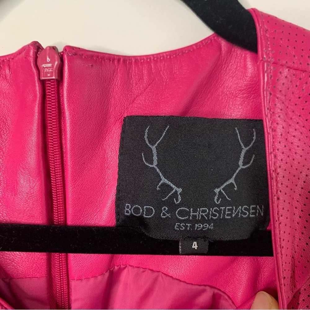 Bod and Christensen hot pink leather fuchsia shif… - image 5