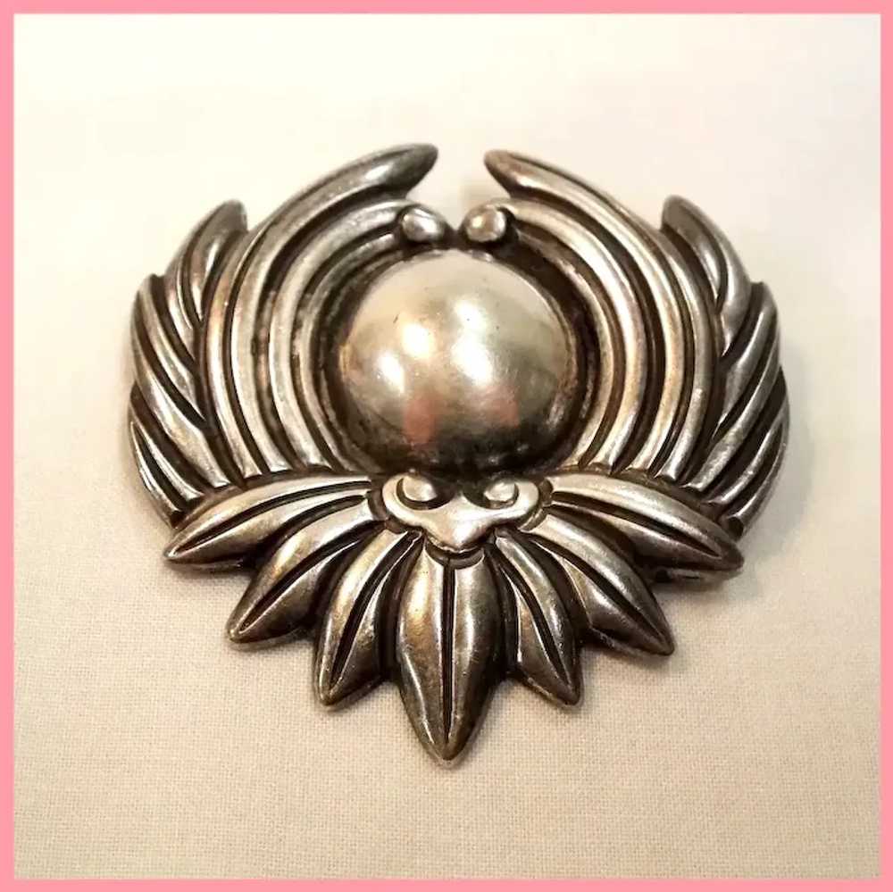 Vintage Los Castillo Mexican Silver 298P Brooch P… - image 2