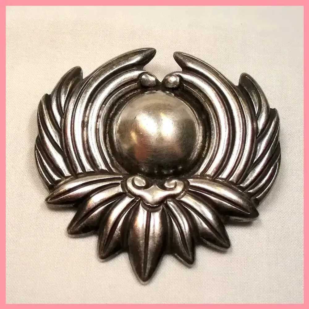 Vintage Los Castillo Mexican Silver 298P Brooch P… - image 4