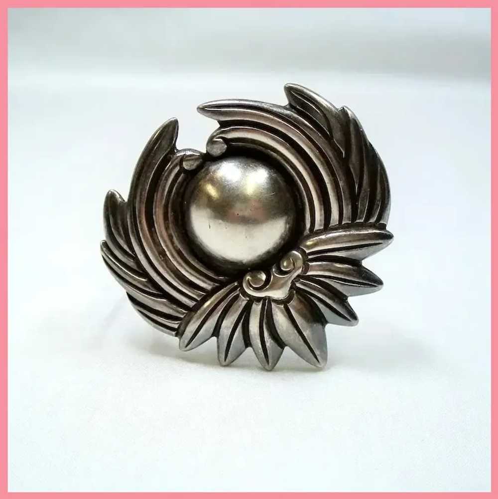 Vintage Los Castillo Mexican Silver 298P Brooch P… - image 5