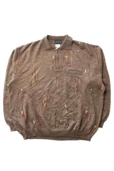 Vintage Le Dunois Quarter Zip 80s Sweater
