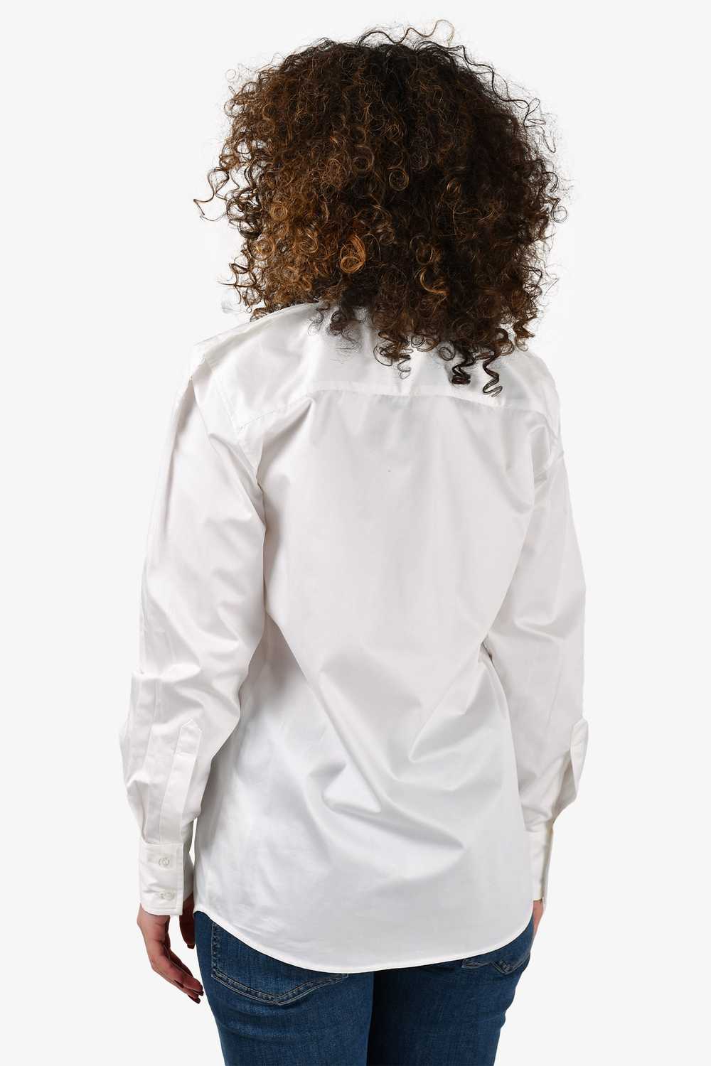 MM6 Maison Margiela White Button-Up Drape Shirt S… - image 4