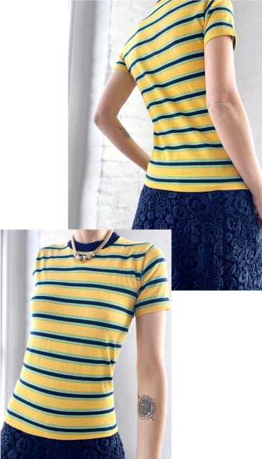 60s campus girly surfer stripe tee