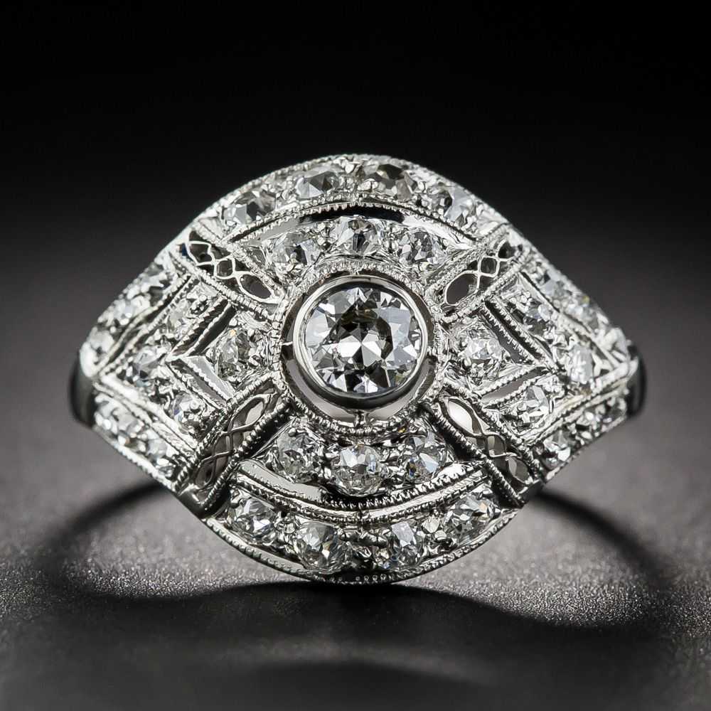 Art Deco Diamond Dome Ring - image 1