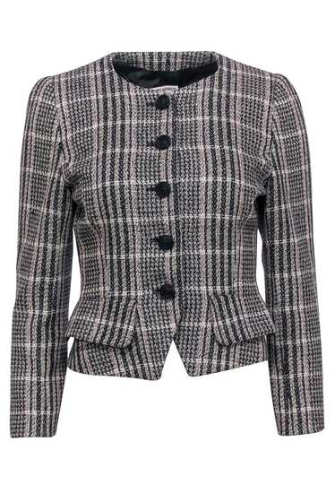 Giorgio Armani - Black & Pink Tweed Blazer w/ Cov… - image 1