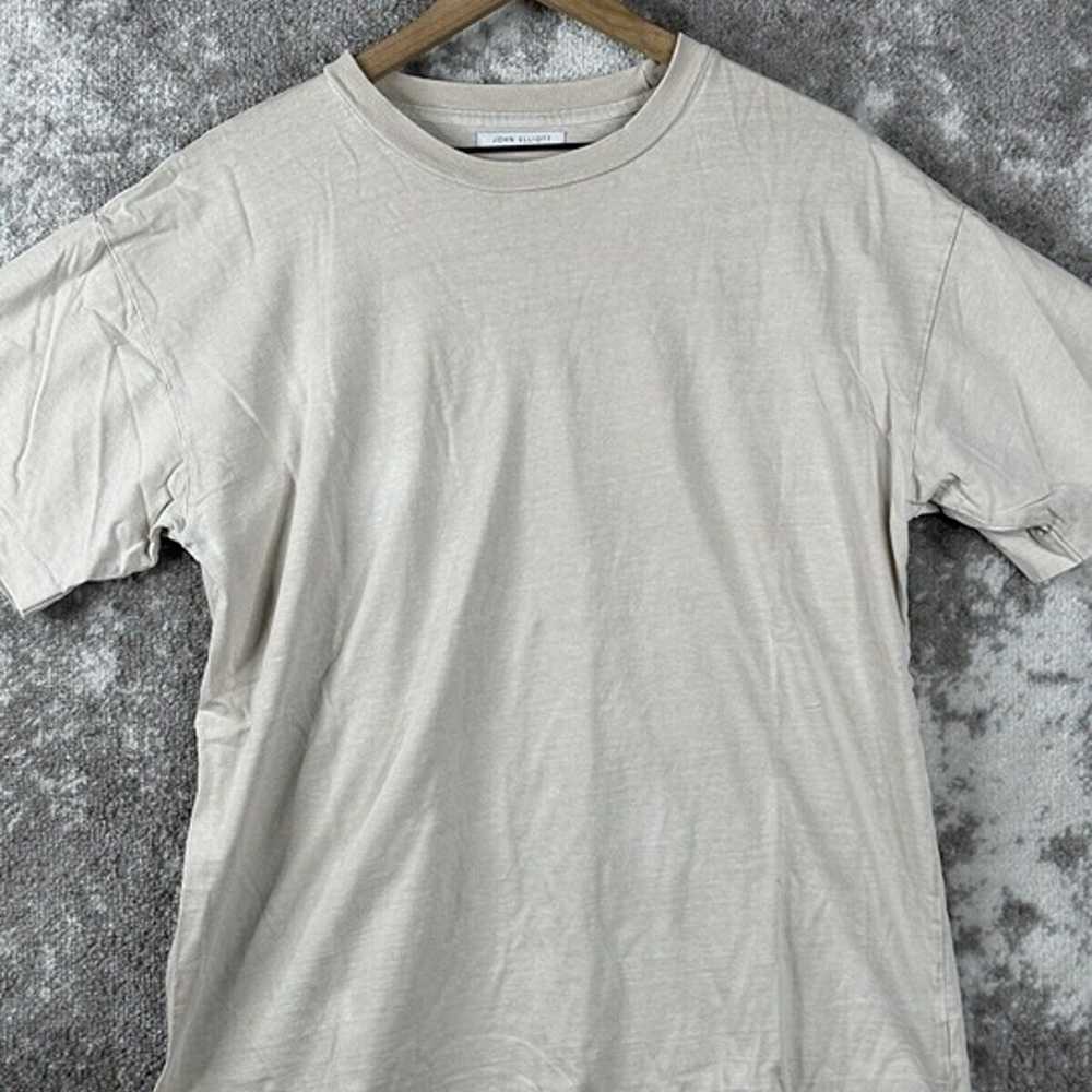 John Elliott T Shirt Mens Short Sleeve Beige Cott… - image 2