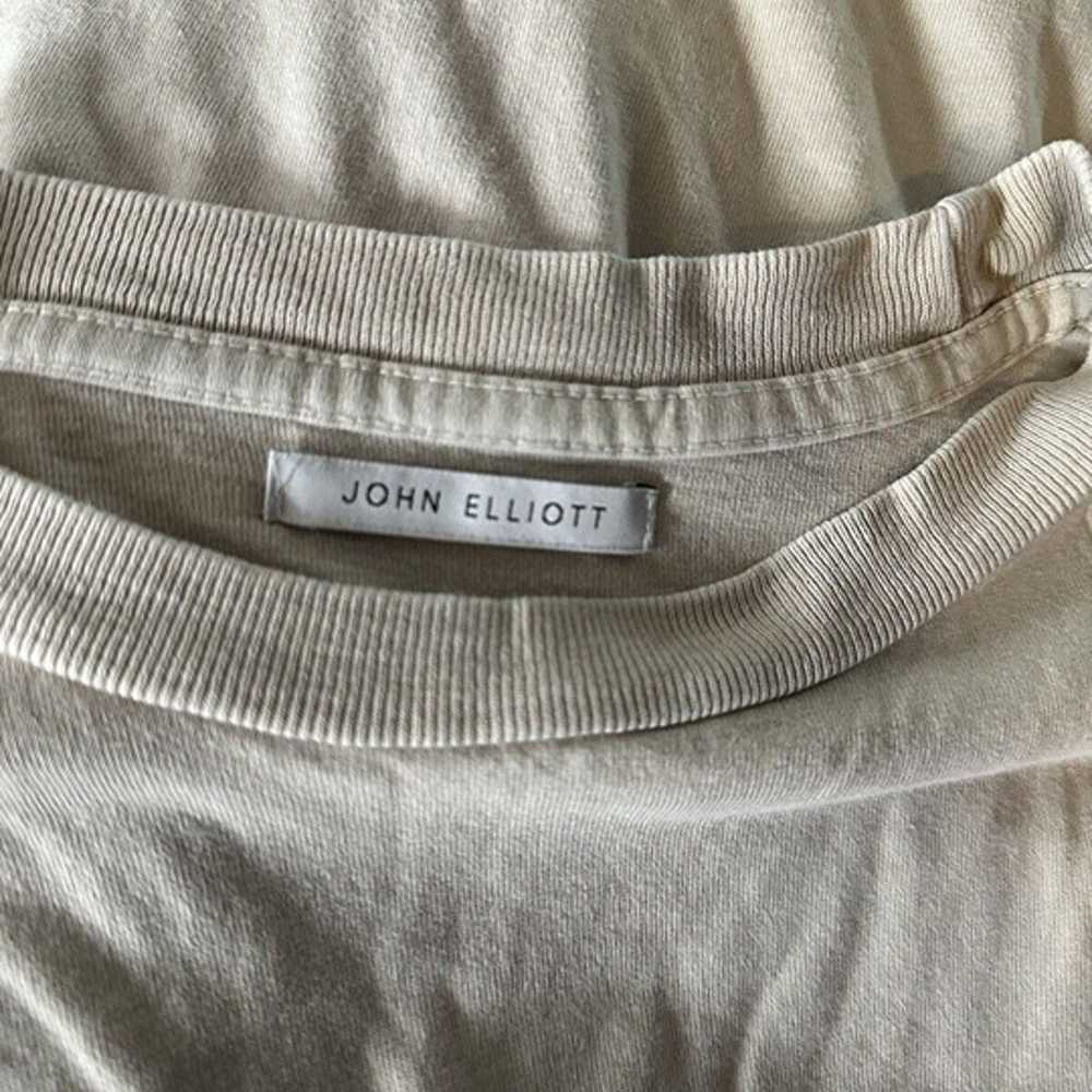 John Elliott T Shirt Mens Short Sleeve Beige Cott… - image 7