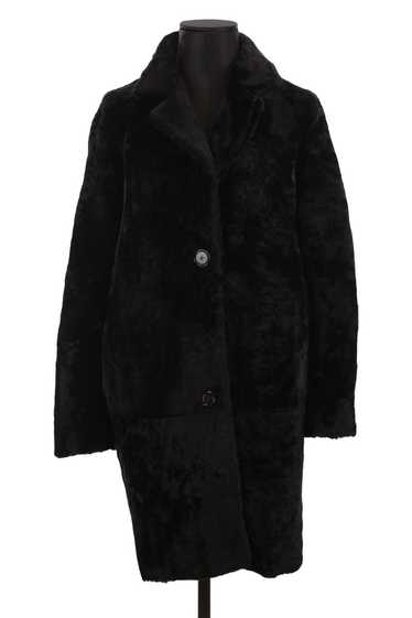 Circular Clothing Manteau en cuir Sandro noir. Tai
