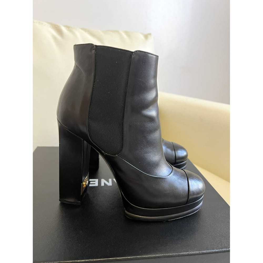 Chanel Leather biker boots - image 3