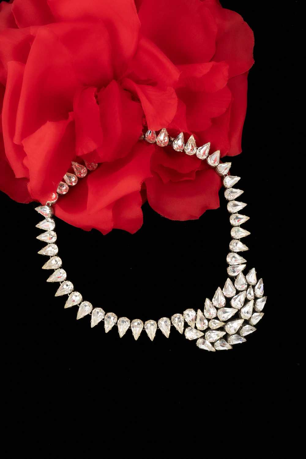 Viintage rhinestoned necklace - image 1