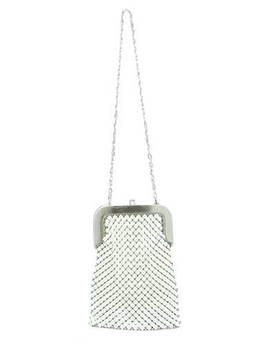 Whiting and Davis White Enamel Chainmail Bag
