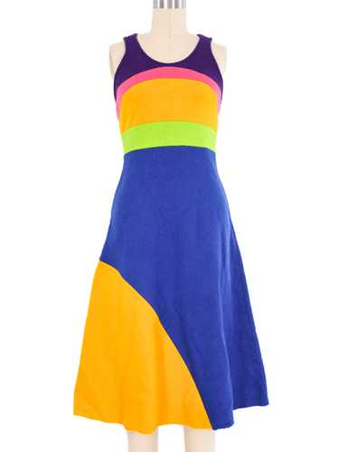 1970s Felted Rainbow Dress