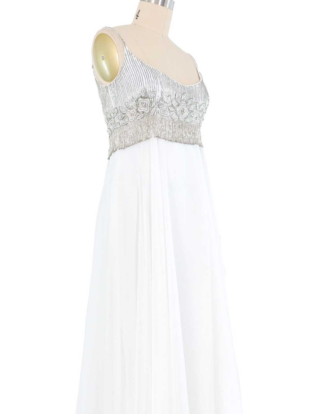 Victoria Royal Embellished White Chiffon Gown Ens… - image 2
