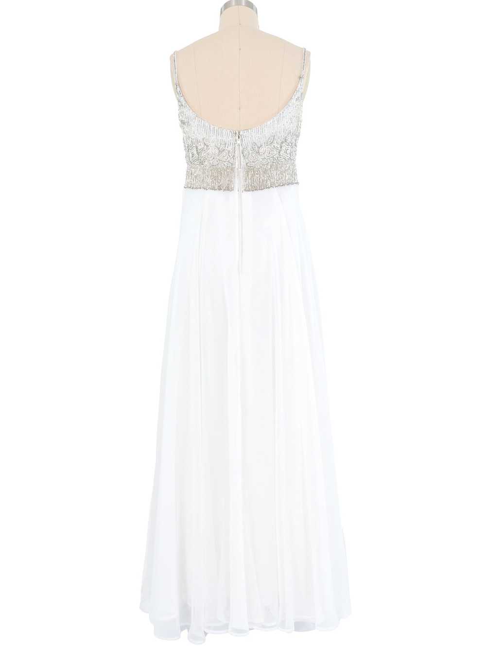 Victoria Royal Embellished White Chiffon Gown Ens… - image 5