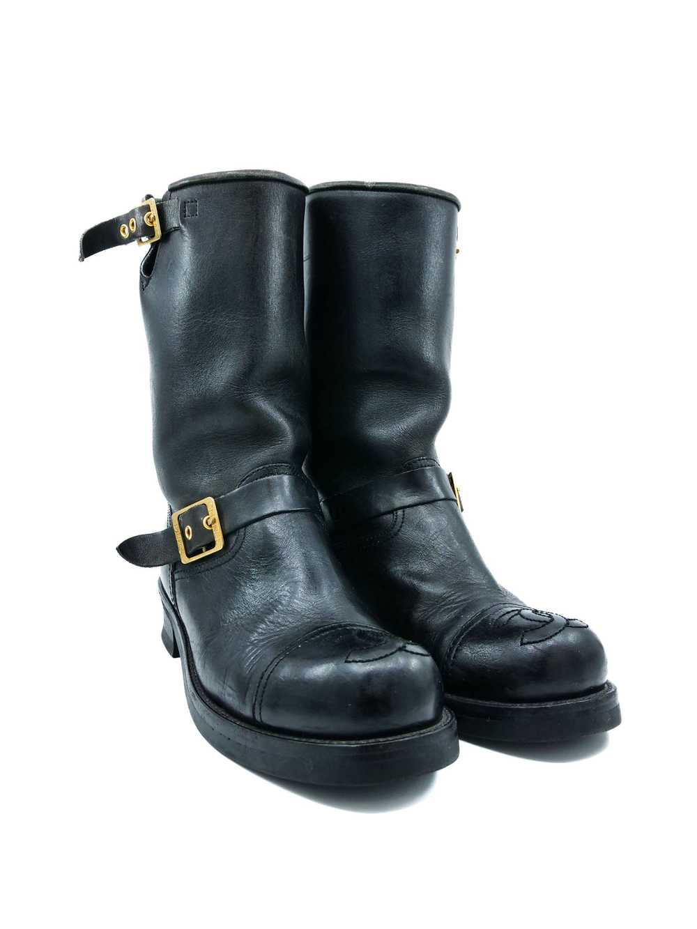 1990s Chanel Motorcycle Boots - image 3