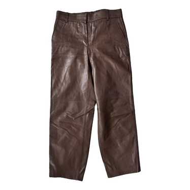 Massimo Dutti Leather chino pants
