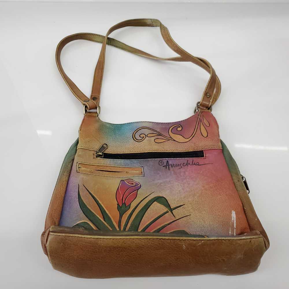 Anuschka Leather Hand Painted Multicolor Butterfl… - image 1