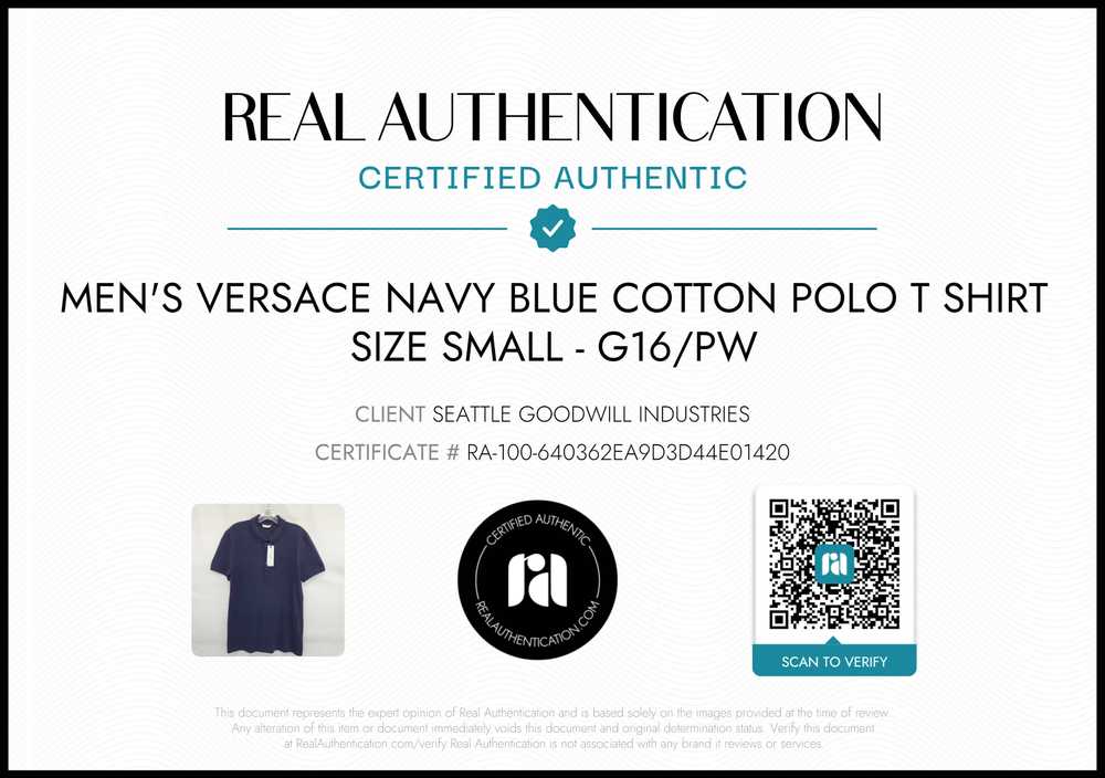 Versace Collection Men's Navy Blue Cotton Polo Sh… - image 2