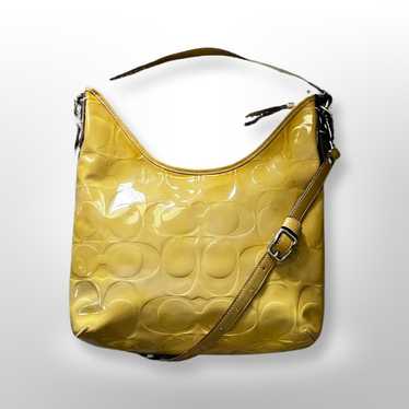 Coach Embossed Patent Leather Large Shoulder Purse