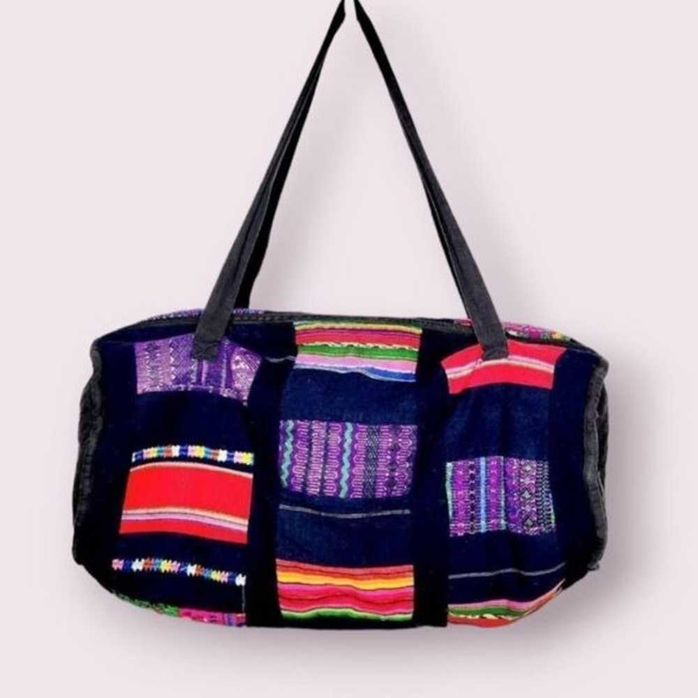Guatemalan quilted duffle bag overnight bag - image 10
