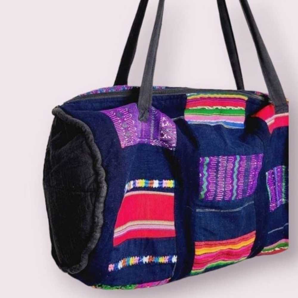 Guatemalan quilted duffle bag overnight bag - image 3
