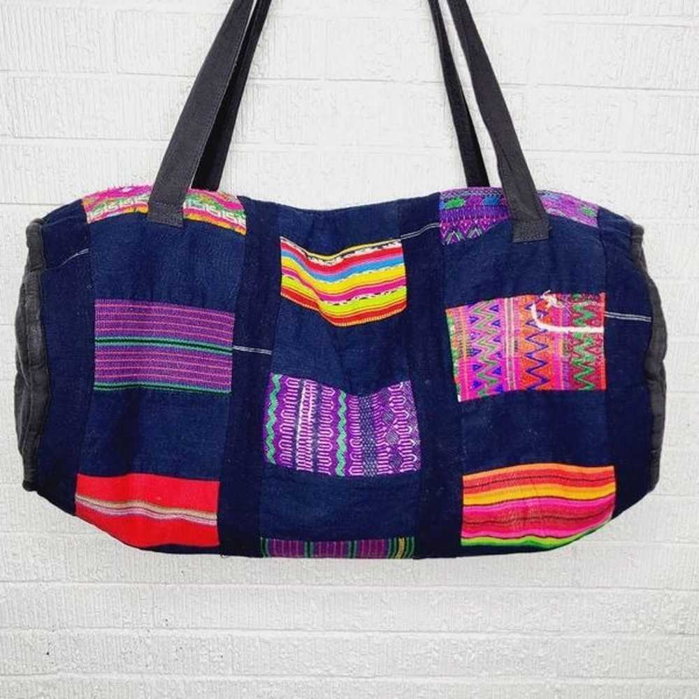 Guatemalan quilted duffle bag overnight bag - image 7