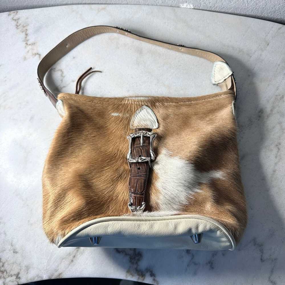holly j beck handcrafted cowhide custom purse LYO… - image 2