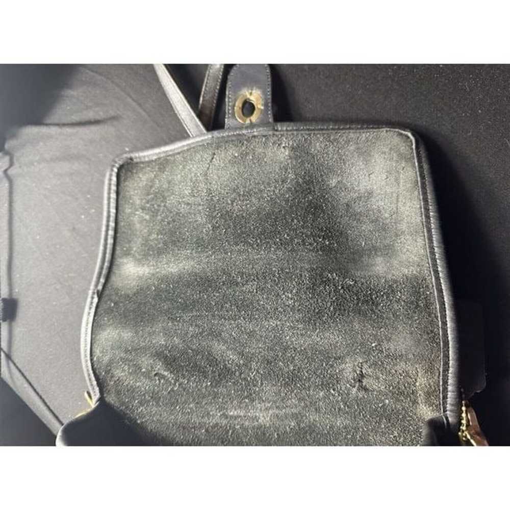 Vintage 70s Coach Station Black Leather Bag 0182-… - image 8