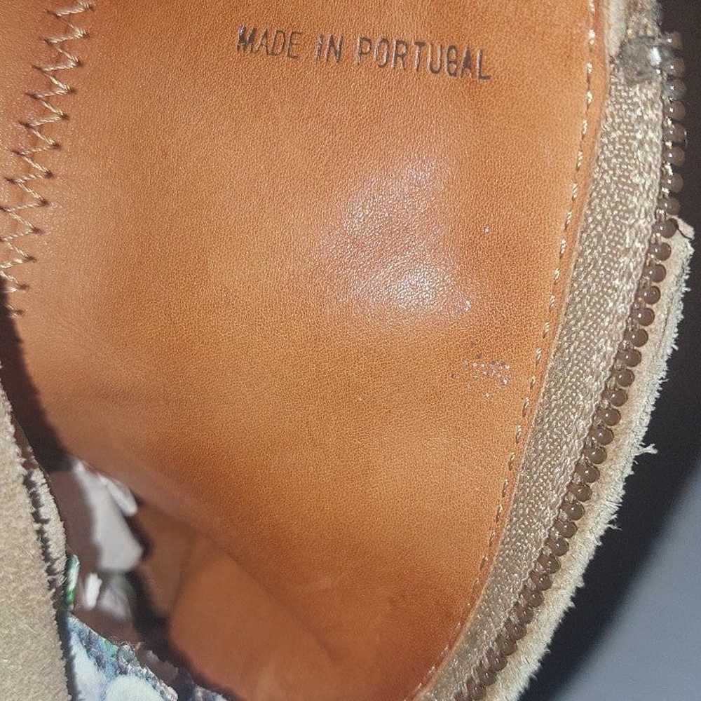 Vintage Lanvin designer suede Boots wedge heel sz… - image 5