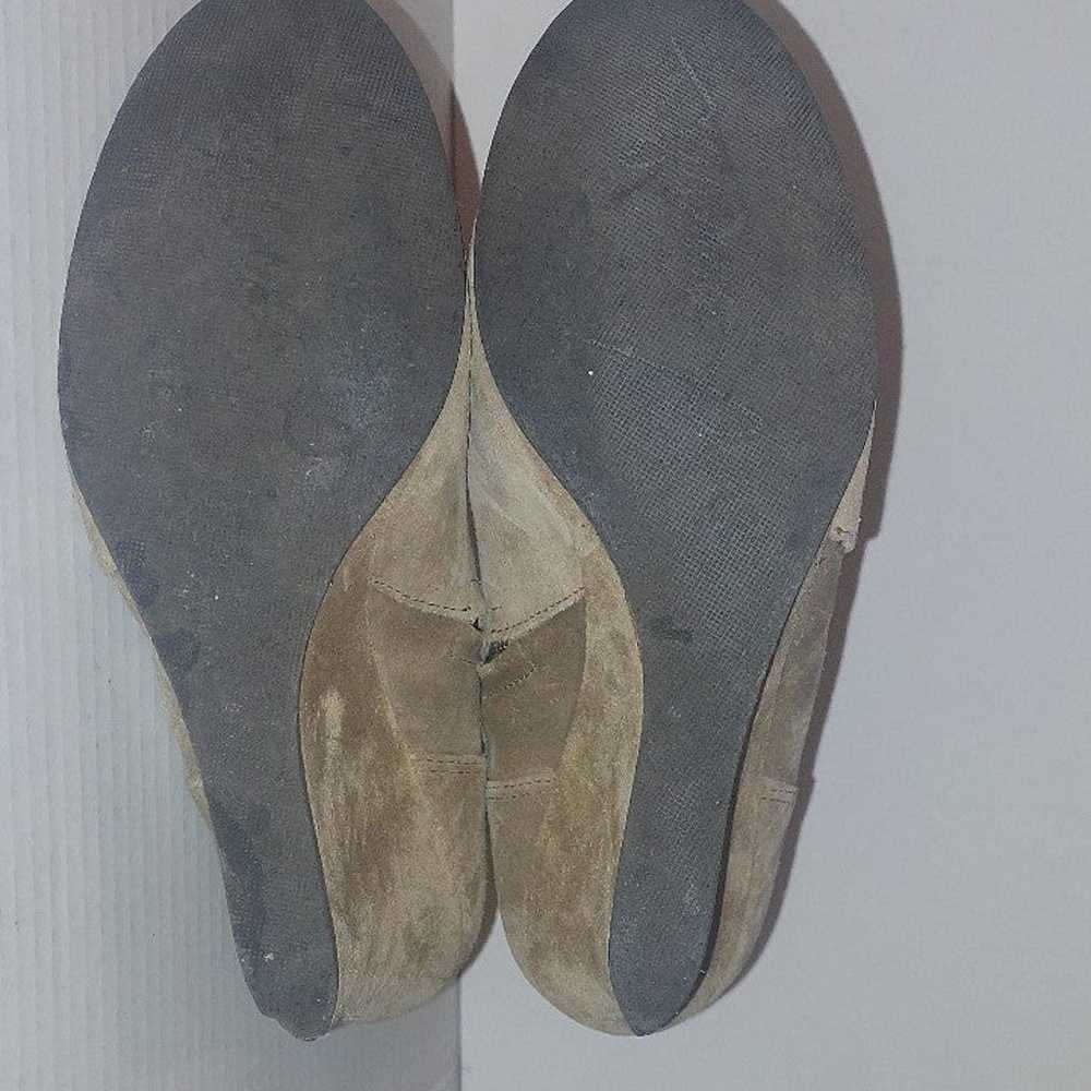 Vintage Lanvin designer suede Boots wedge heel sz… - image 8