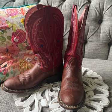  Ariat Womens Unbridled Rancher Waterproof Western Boot Oily  Distressed Tan 5.5