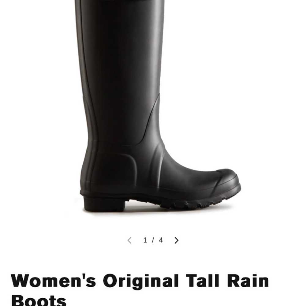 Hunter Boots original tall rain boots Sz 7 - image 1