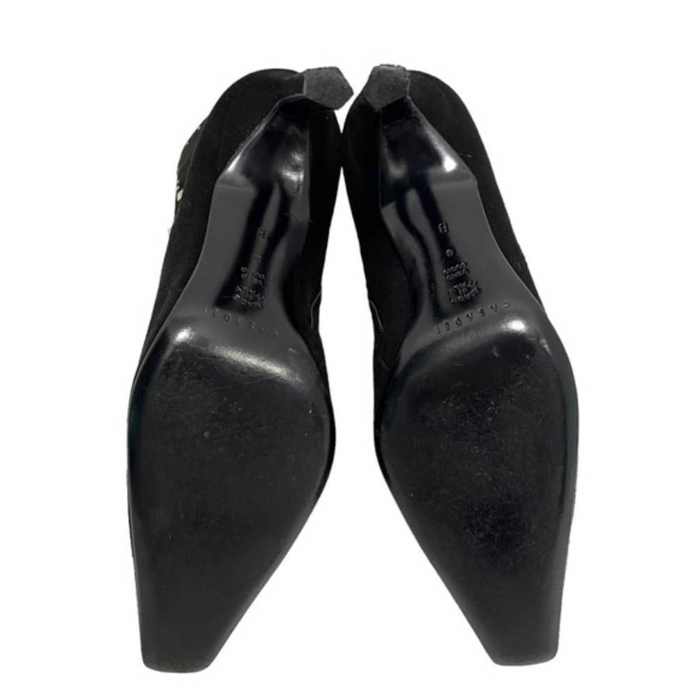 CASADEI Black Suede Stiletto Silver Rivets Studs … - image 9