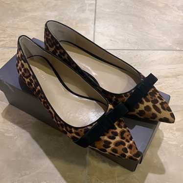 Ann Taylor Calf Hair Leopard Flats