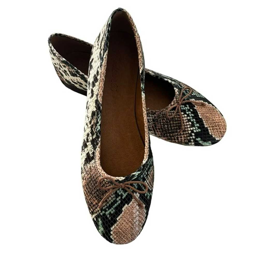 Madewell Womens Shoes Adelle Ballet Flat in Snake… - image 1