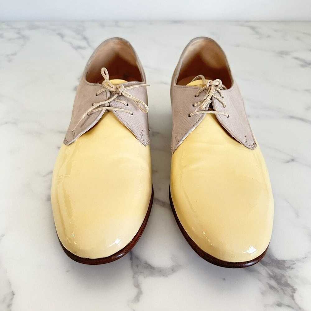 Goyard Dieppa Restrepo Yellow Patent Leather Tan … - image 4
