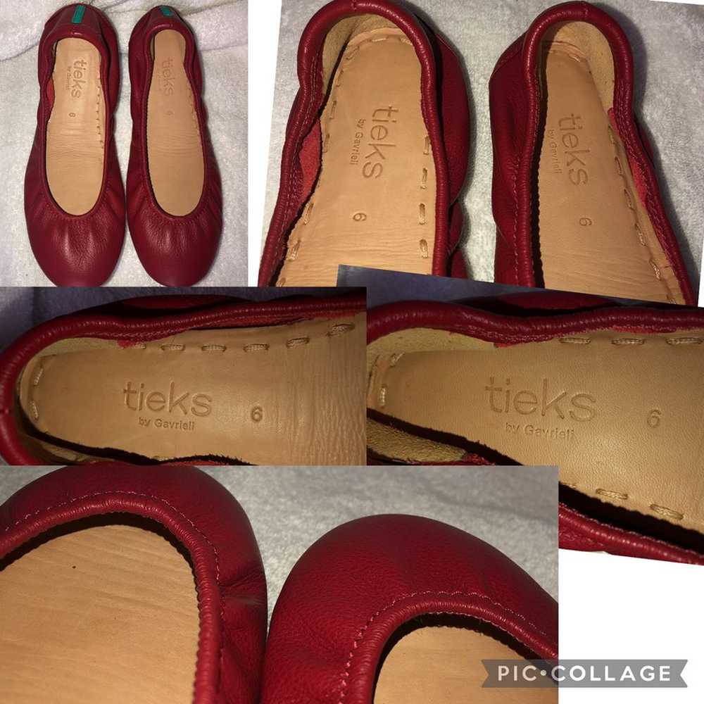 Sz 6 Tieks Cardinal Red - like new - image 5